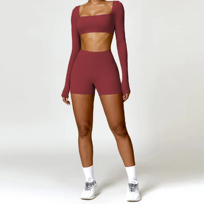 Ensemble de sport femme short, séchage rapide, confortable et stylé